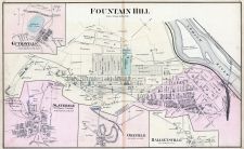 Fountain Hill, Guthsville, Slatedale, Orefield, Ballietsville, Lehigh County 1876